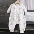 thumbnail image 2 of 1-2 Years Unisex Infant Baby Boy Girl Long Sleeve Button Romper One-Piece Jumpsuit Infant Baby Fall Winter Clothes 12 18 24 Months 2T 3T,White, 2 of 5