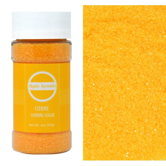 Mystic Sprinkles Citrine - Yellow Sanding Sugar 4 oz.