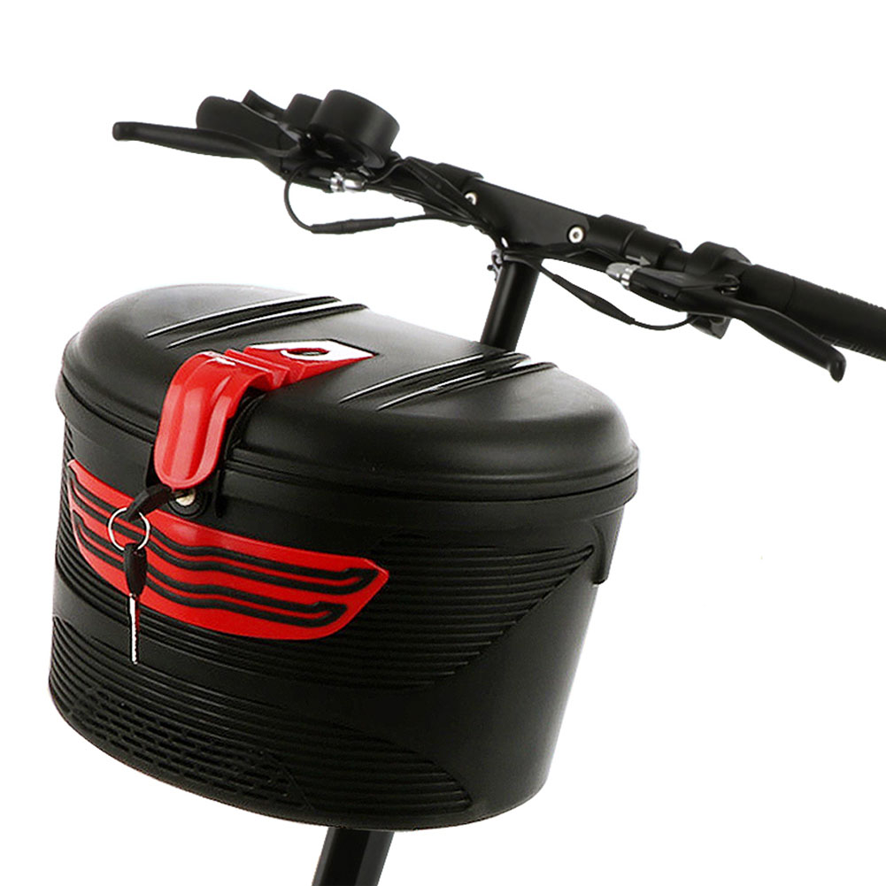 UDIYO Electric Bicycle Mountain Bike Front Hanging Plastic Storage Basket with Lock