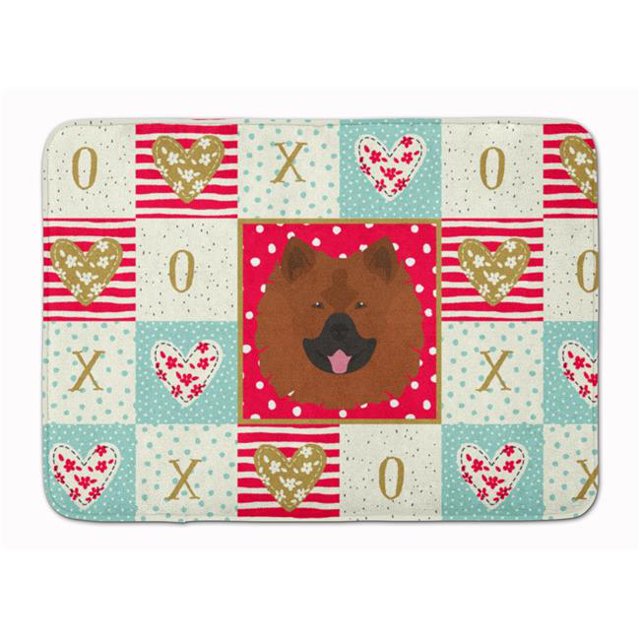 19 x 27 in. Eurasier Love Machine Washable Memory Foam Mat