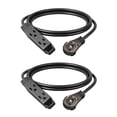 thumbnail image 1 of Cable de extensión DEWENWILS, enchufe plano giratorio 360° de 6 pies, paquete de 2, 1 of 9