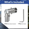 thumbnail image 3 of Uxcell Pipe Clamp Connector, Stainless Steel Chain Link Fence Clamps for Coat Racks Store Shelves Bracket Rail L-Shape, 3 of 7