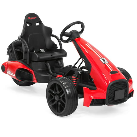 Best Choice Products 12V Kids Go-Kart Racer Ride-On Car w/ Push-to-Start Function, Foot Pedal, 2 Speeds, Spring Suspension - (Best Go Kart Track In Orlando)