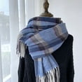 thumbnail image 2 of Plaid Scarf for Women Thick Warm Long Shawl Long Scarves Knit Wraps Cold Weather Winter, 2 of 6