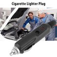 thumbnail image 3 of LAFGUR Lighter Plug, Lighter Male Plug Durable Practical Stable Car Lighter Plug, Black 5A 12V 24V For Socket DIY Plug Connector 5pcs Car, 3 of 8