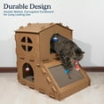 thumbnail image 6 of PETMAKER Cardboard Cat House with Scratching Pads, Toys, and Catnip, 6 of 11