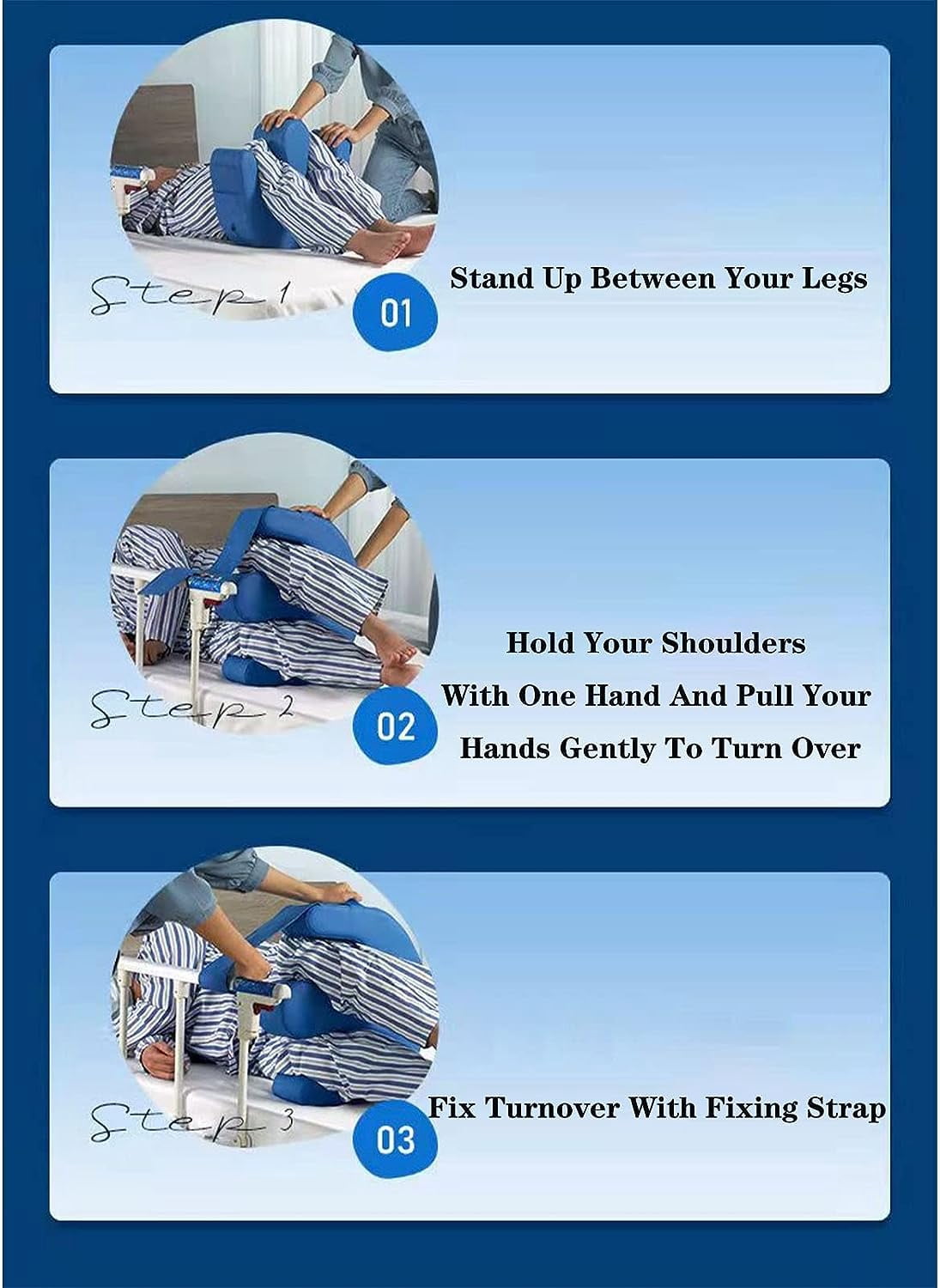 Bedridden Patient Turning Device-Multifunctional Turning Pillow PU Leather Anti-Bedsore Waterproof Paralyzed Bed Shift Nursing Products Helping The Elderly Turn Over Pillow