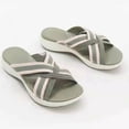 thumbnail image 6 of Xinyolin Women Cross Strap Open Toe EVA Wedge Platform Sandals Slippers for Daily Life, 6 of 8
