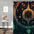 thumbnail image 2 of BCIIG Stars Crescent Cosmic Bathroom Decor Set with Hooks, Colorful Luxurious Graphic Print Polyester Fabric Shower Curtain Set, Waterproof Bathroom Decor, Easy Installation 69x72, 2 of 7