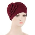 thumbnail image 4 of Cancer Headwear for Women Chemo, Yigetop Ethnic Bohemian Floral Hair Cover Wrap Turban Headwear Turban Cap for Women Cancer Head Hat Cap Turbans for Women A One Size, 4 of 4