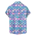 thumbnail image 4 of Mens Casual Manga Corta Botón Abajo Camisas Turndown Cuello Impreso Blusa Top de Verano para el Uso Diario Al Aire Libre, 4 of 6