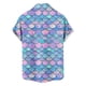 thumbnail image 5 of Mens Casual Manga Corta Botón Abajo Camisas Turndown Cuello Impreso Blusa Top de Verano para el Uso Diario Al Aire Libre, 5 of 6