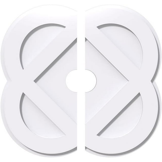 Ekena Millwork CMP20CE2-03000 20 in. OD x 3 in. ID Square Charlotte Architectural Grade PVC Contemporary Ceiling Medallion - 2 Piece