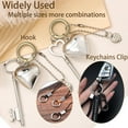thumbnail image 5 of Silver Keyring Round Carabiner Keychain Clip O Rings for Purse Charm Clip Universal Buckle Suitable for Chain Extender, Doll Hooks and DIY Handicrafts as Valentine Gift(16Silver), 5 of 7