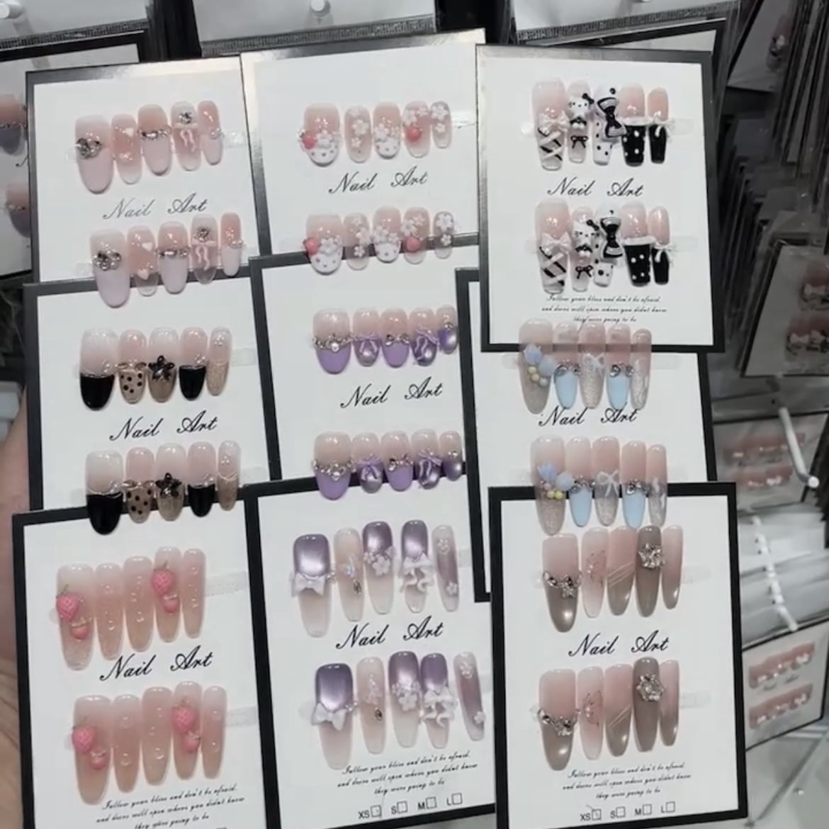 Orphan wearing nail pads are purely handmade wholesale, blind box mixed batch, clearance, tail goods, nail art live supply, stall
