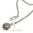 thumbnail image 3 of OULII 3Pcs Retro Black Metal Pocket Watch Chains with Clip Fob for Stylish Formal Wear, 3 of 8