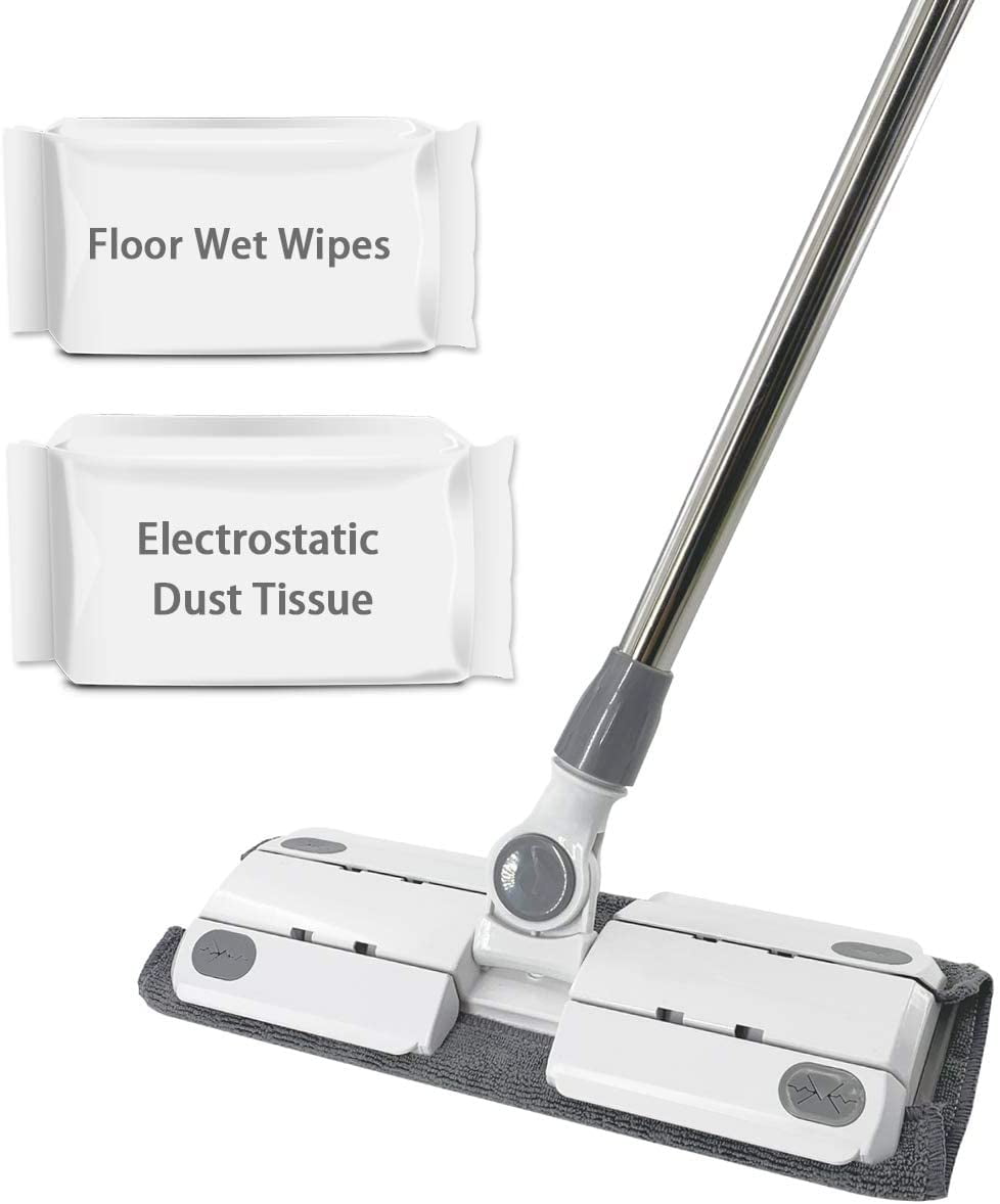 Microfiber Hardwood Floor Mop, Disposable Electrostatic Dust Mop, for Hardwood, Laminate, Tile Cleaning, for Wet or Floor Cleaning, White - Walmart.com