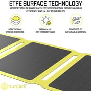 SunJack 25W Portable Solar Panel Charger Kit USB-A & USB-C Rugged Waterproof, 1.7 lbs