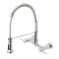 thumbnail image 1 of Kingston Brass GS8181DL Concord 8-Inch Center Set Wall Mount Double Handle Pull Down Kitchen Faucet, Polished Chrome, 1 of 9