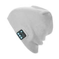 thumbnail image 4 of HESHENG Bluetooth 5.0 Beanie Wireless Music Listening Handsfree Headphone Hat Winter Warm Knitted Cap, Light Grey, 4 of 10