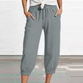 thumbnail image 2 of EDFBUYKRS Female Women Pants Casual Work Pants Women Tall Cargo Women Fashion Straight Leg Casual Pants High Waist Sports Loose Pants Xxl, 2 of 5
