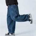thumbnail image 6 of ZXLBBD Boys Casual Denim Jeans Classic Stretch Soft Cozy Baggy Jeans with Pockets for Kids Youth Everyday Playwear Versatile Dailywear, 6 of 6