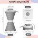 thumbnail image 3 of Botella de Agua Plegable de Silicona Con Mosquetón,2PCS Botellas de Agua Blandas con Válvula a Prueba de Fugas,de Silicona Portátil Sin BPA,para Gimnasio Correr Andar Bicicleta Acampar, 3 of 4