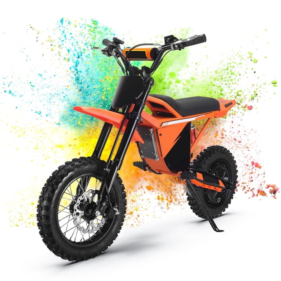 Electric Dirt Bike for Teens Adults, 2000W 34MPH Electric Motorcycle with 48V/20AH Battery Electric Bike, 12"/10" Fat Tire Hydraulic Brakes Off-Road EBike for Age 13