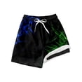 thumbnail image 4 of SGMVNU Boys Swim Trunks with Compression Liner Boys Bathing Suit 14 Drawstring Waist Board Shorts Swimwear Beach Bathing Suit(Size 7-8 Years,2-Color A), 4 of 4