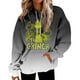 thumbnail image 5 of Sudadera de manga larga con capucha del Grinch para mujer, de algodón, con bolsillo, para mujer, color verde, talla XL, 5 of 7