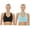 Aqua, variant on Just Intimates Racerback Sports Bra (Pack of 2) (Aqua, Black, X-Small)