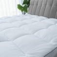 thumbnail image 5 of QUEEN ROSE CaKing Mattress Topper, Extra Thick Cooling Mattress Pad Cover, 400 TC Cotton Pillow Top Protector, 8-21 inch Deep Pocket, Soft Spiral Fiber Pad for Back Pain, Down Alternative Fill, White, 5 of 8