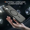 thumbnail image 6 of Allytechgroup Carbon Fiber Case for iPhone 16, Slim Lightweight Magnetic Back Cover Support Wireless Charging Non-Slip Shockproof Anti-Scratch for iPhone 16 Women Men, Lightblack, 6 of 8