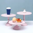 thumbnail image 2 of Cake Stand Home Party Dessert Table Display Rack Dessert Cake Tray Cold Meal Tea Break Table Afternoon Tea Center Rack Metal (dangaotai-lanse,(S M L) 3 PCS SET), 2 of 7