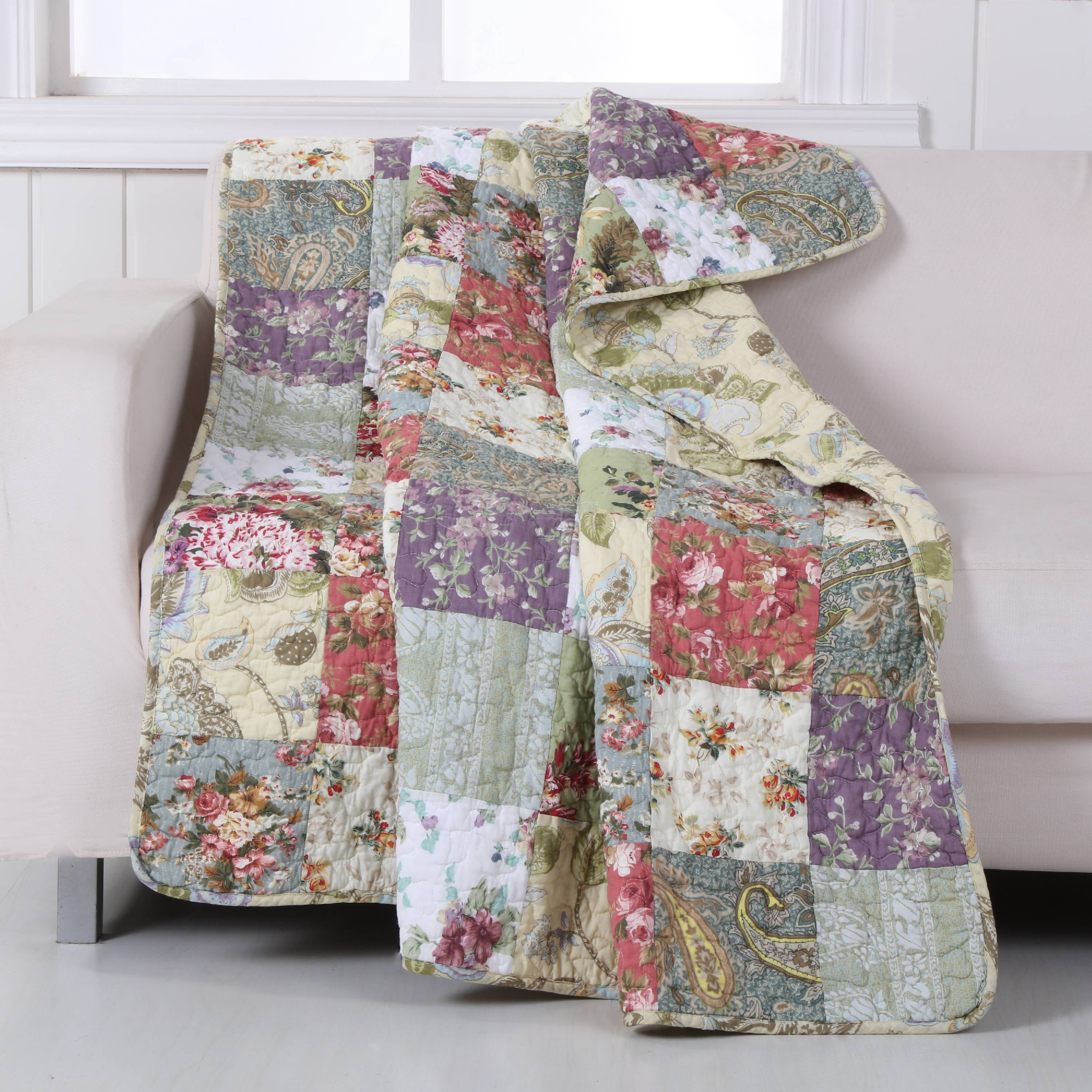 Global Trends Carmel 100% Cotton Patchwork Throw Blanket