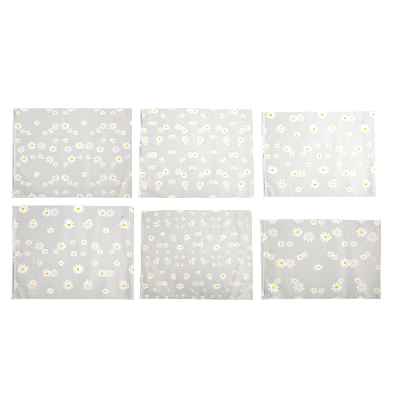 Sacs En Plastique à Fermeture éclair Givrée à Motif Marguerite, 30 Pièces, Sacs D'emballage Légers Et Réutilisables, Pratiques Pour Organiser Et Transporter Des Chemises Et Des