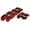 Red, variant on Punisher Elbow, Knee and Wrist Skateboard Pad Set, Youth 8+, Red