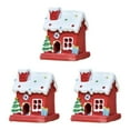 thumbnail image 4 of Guardoinrt Christmas Village Landscape Tabletop Figurine Christmas for Red Small 3Set, 4 of 6