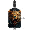 thumbnail image 6 of Square 2Pack PU Leather Bear Cruise Luggage Tag with Privacy Cover and Name ID Tag for Travel Handbags Backpacks Luggage Tags, 6 of 6