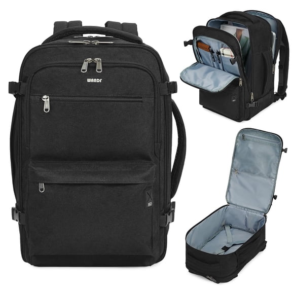 15.6 Inch Laptop Backpack Travel Backpacks Carry on Daypack for Spirit Airlines Personal Item Bag 18x14x8 with Wet Pocket School Bookbag, 20L, Black