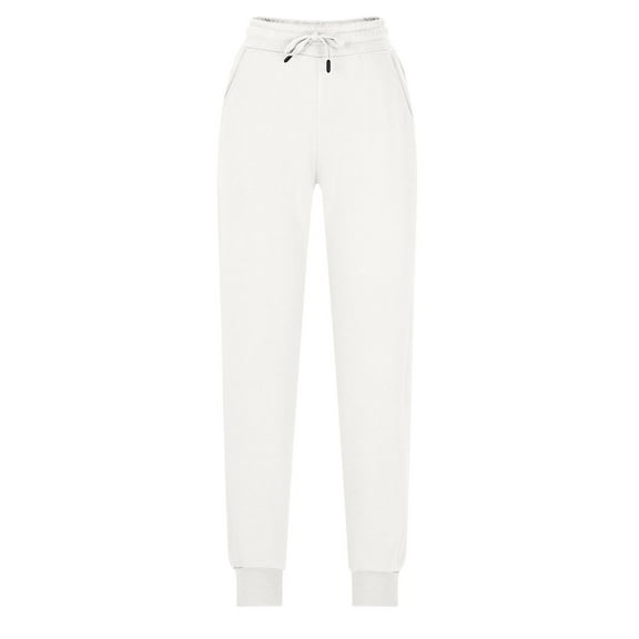 HAiming Womens Cotton Gym Athletic Jogger Sweatpants Elastic Drawstring High Waisted with Pockets Comfy Lounge Pants