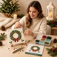 thumbnail image 4 of Christmas Sea Glass Art Kit, DIY Sea Glass Set with Wooden Easel, Festive Holiday Craft Supplies for Beginner-Friendly Handmade Christmas Decorations and Home Decor, 4 of 6