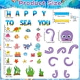 thumbnail image 2 of Ocean Bulletin Board Set Under the Sea Summer Classroom Bulletin Board Decoration Octopus Fish Animals Cutouts Ocean Wave Border Happy to Sea You Cutout for Education Craft Back to School Supply Decor, 2 of 7