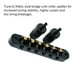 thumbnail image 5 of Toystoory Puente de sillín de rodillo para guitarra, puentes ajustables con bloqueo de orificio de poste, instrumento Musical eléctrico de 6 cuerdas Accesorios para instrumentos musicales Negro Toystoory OD032285-03B, 5 of 6