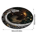 thumbnail image 2 of ERK 1Pcs 3D Animal Round Rug Large Living Room Area Rug Stain Washable Soft Floor Mat For Sofa, 2 of 5