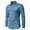 Light Blue, variant on Aloohaidyvio George Men's Casual Button Down Shirt Long Sleeve Classic Woven work Shirt With Two pockets