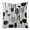 Boire du Verre, variante sur Vargottam Housse de Coussin Carrée - Housses de Coussin Décoratives 12x12 Pouces, Imprimé Blanc & Noir, Housses de Coussin Carrées Décoratives