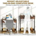 thumbnail image 5 of Tribesigns Adjustable Side Table Portable Desk with Drawers & Wheels, Mobile Couch Desk Laptop Table, 5 of 5