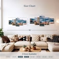 thumbnail image 3 of Elephant Stock Maryland Wall Art - Horizontal Multi Panel Canvas - Living Room Wall Decor - Places Multi Panel - Teal And Blue Decor - 42" x 19", 3 of 4