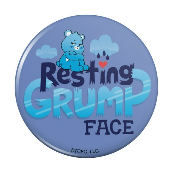Care Bears: Unlock the Magic Resting Grump Face Kitchen Refrigerator Locker Button Magnet
